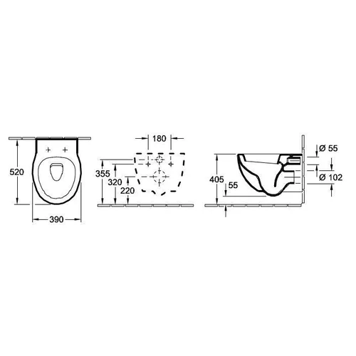 Villeroy & Boch PAKAB UNITAZ TUBE 56351001, 390 mm pločio image 2