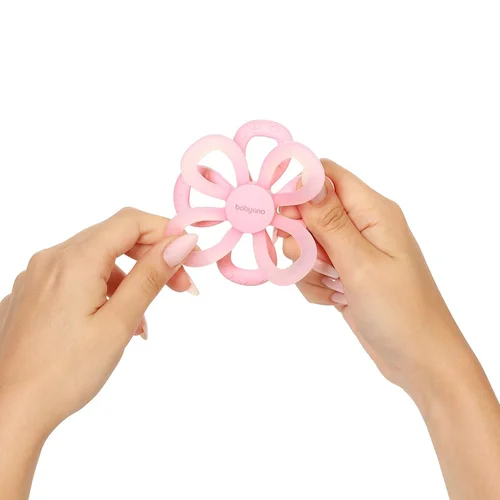 Babyono silikoninis kramtukas gėlė Rožinis 1596/01 image 3