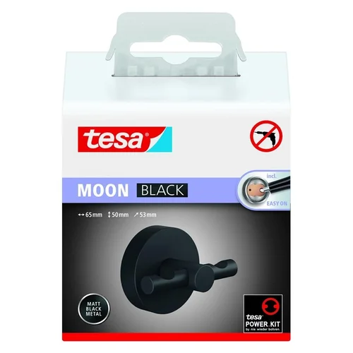 Tesa Moon 40564 dvigubas kabliukas, Juoda image 1