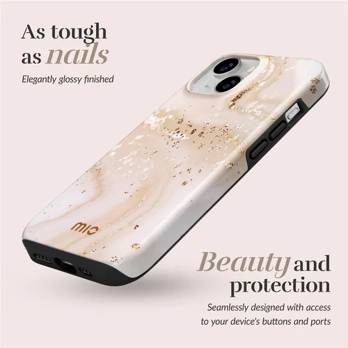 MIO Gold Marble Magsafe Compatible iPhone 16 Pro Max dėklas image 2
