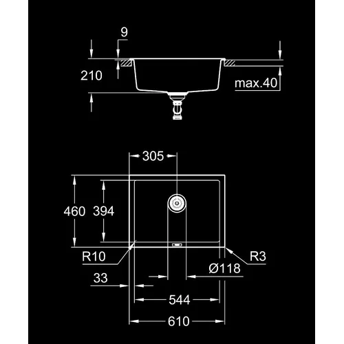 Virtuvės plautuvė Grohe K700U, 31655AP0 image 3