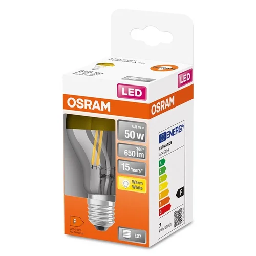 Osram LEMPUTĖ LED A60 E27 6.5W 827 650LM AUKS image 2