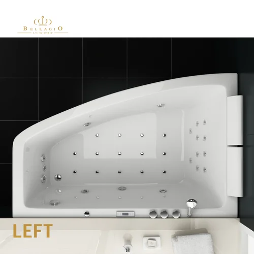 Bellagio Luxury Bolle MT-IR1803L Masažinė vonia 180x120 cm Kairė image 3