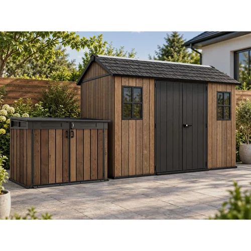 Keter Signature Apex 1175 Walnut sodo sandėliukas image 3