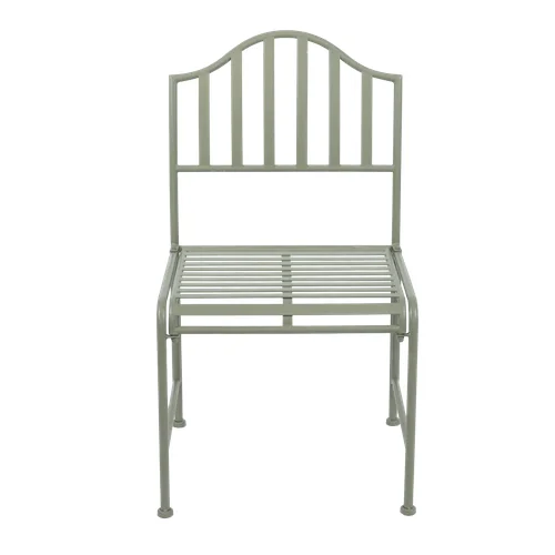 Moderni metalinė kėdė, alyvuogių žalios spalvos, sulankstoma image 1