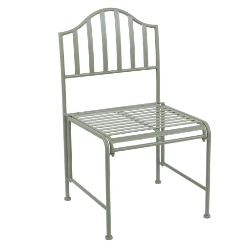 Moderni metalinė kėdė, alyvuogių žalios spalvos, sulankstoma image 2
