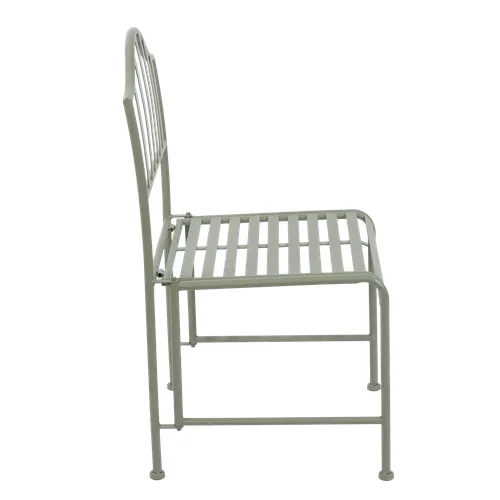 Moderni metalinė kėdė, alyvuogių žalios spalvos, sulankstoma image 3