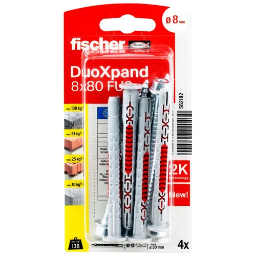 Fischer DuoXpand kaištis su varžtu 8x80 FUS image 2
