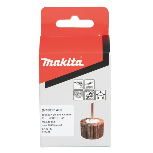 Lapelinis šlifavimo antgalis Makita D-75817, Ø50 x 30 mm, A80 image 3