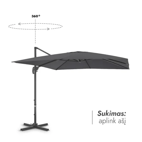 Lauko skėtis su padu Comfort Antracito image 3