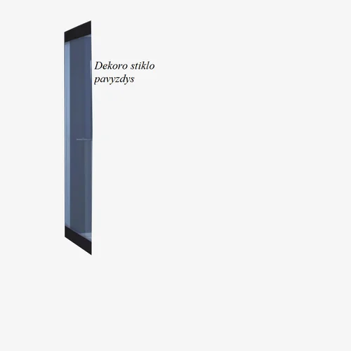 Dušo kabinos šoninis stiklas tiesus 495x1680 Pilkas 3.113. image 3
