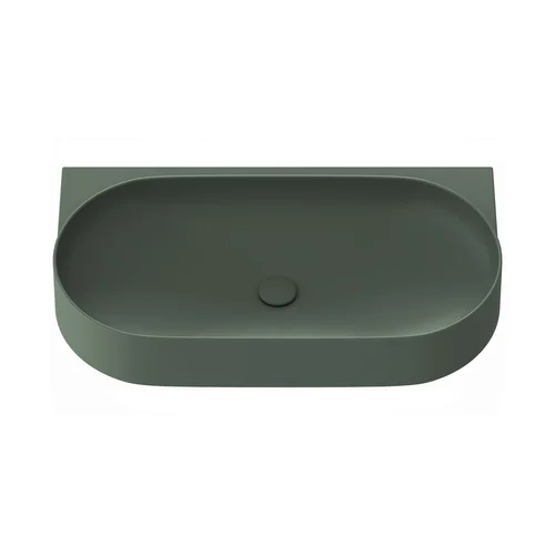 Keraminis praustuvas Yard 80, be angos maišytuvui, Grey Green image 2