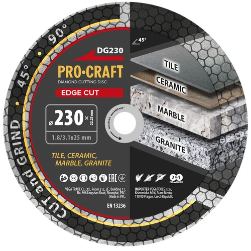 ProCraft DG230 Deimantinis diskas 230 mm image 2