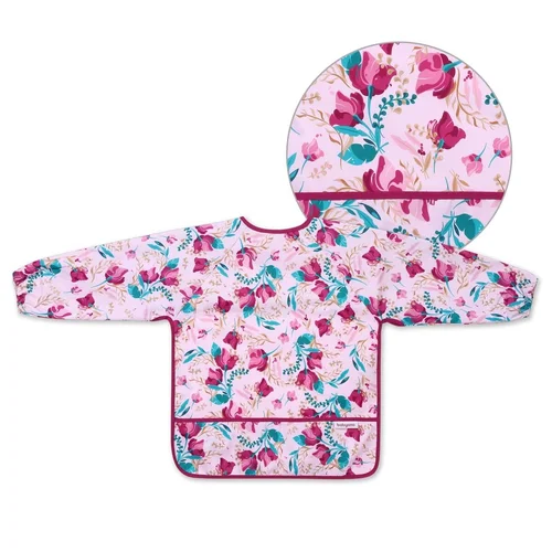 BabyOno prijuostėlė su rankovėmis gėlės 24m+ 1477/01 image 2