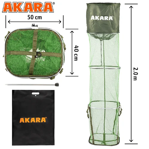 AKARA SA3S-L200-40/50 Tinklas Žuvies Laikymui, 40x50x200, 3 sekcijos image 2