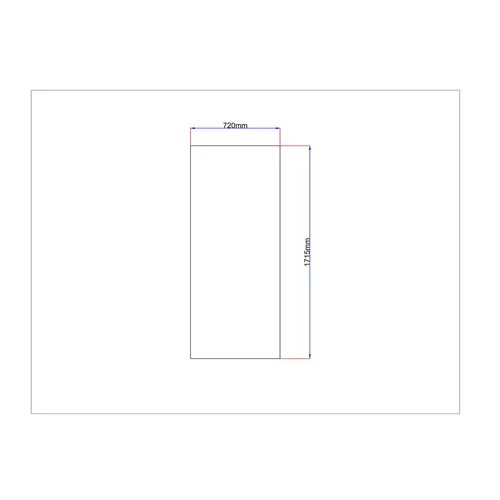 Dušo kabinos šoninis stiklas tiesus 720x1715 mm Matinis (fabric) image 1