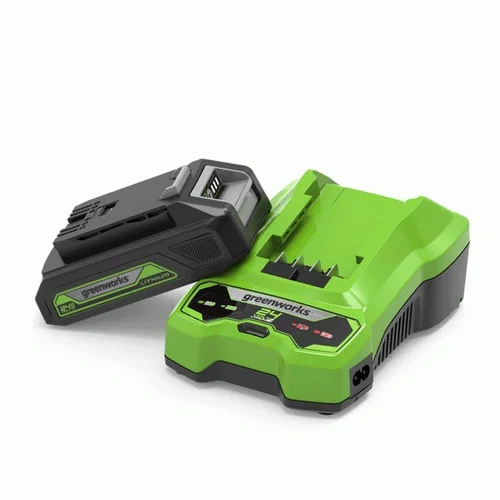 Greenworks GSK24B2 akumuliatoriaus ir kroviklio komplektas, 24 V, 2,0 Ah, 2A image 1