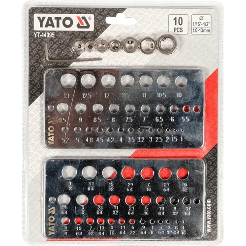 YATO Skylių šablonas/ gręžimo gylio ribotuvas 10vnt. (1.0-13.0mm) image 2