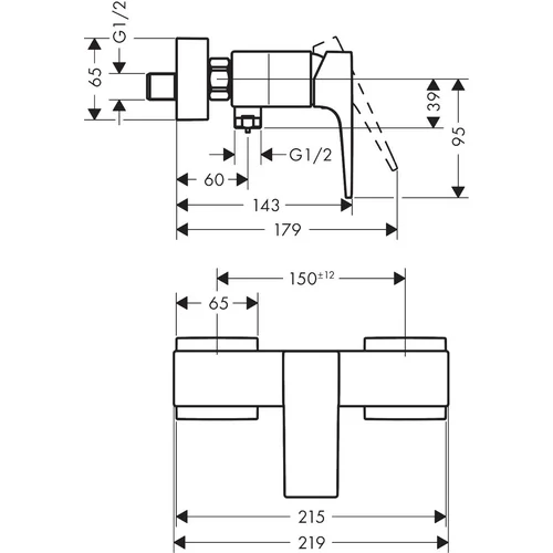 Hansgrohe Metropol 32560000 Chromo vonios maišytuvas image 2