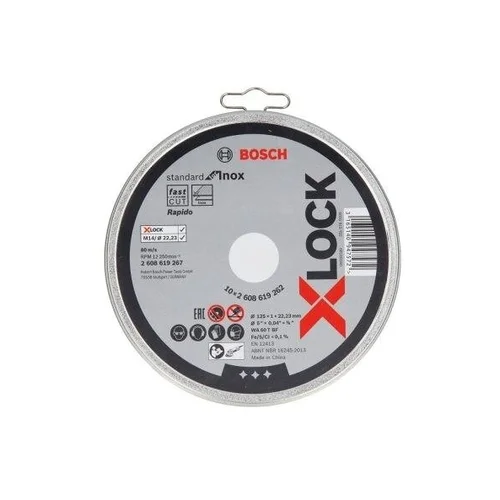 Bosch X-LOCK Standart Nerūdijančiam plienui 125x1,0x22,23 mm image 1