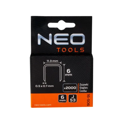 NEO J kabės, 6 mm, 2000 vnt. image 2