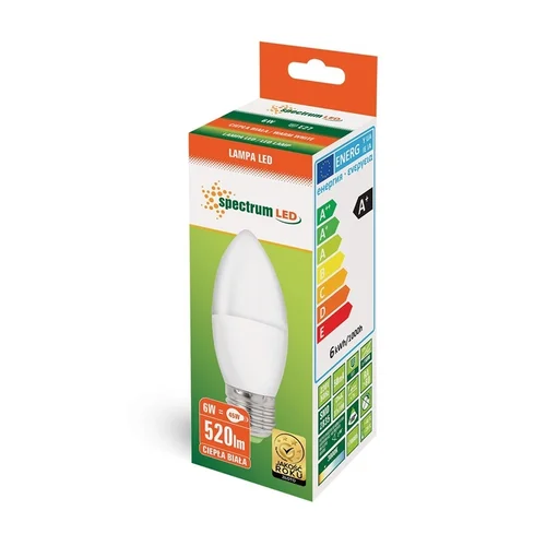 Spectrum LED lemputė E27 B35 6W 3000K 520 lm MT image 2
