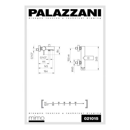 Palazzani MIDI virštinkinis vonios maišytuvas image 2