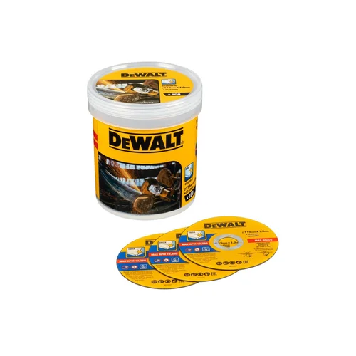 DeWALT 115 mm pjovimo diskeliai x100 vnt. image 2