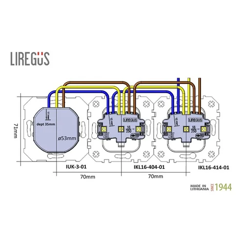 Liregus Retro IUK-3-01.R/ON59 kištukinis lizdas USB A+C image 3