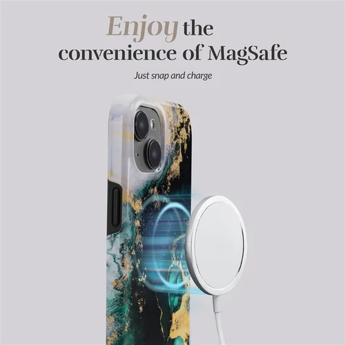 MIO Green Marble MagSafe iPhone 16 dėklas image 3