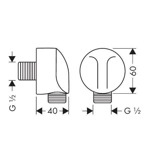Hansgrohe 27454 Dušo žarnos jungtis 1/2'' image 2