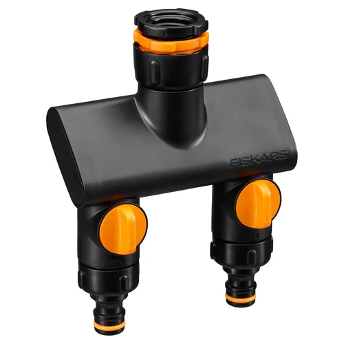 Fiskars Comfort™ čiaupo jungtis su dviem žarnų pajungimais On/Off image 1