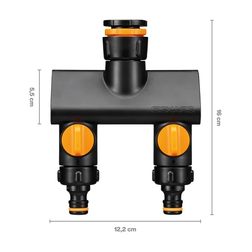 Fiskars Comfort™ čiaupo jungtis su dviem žarnų pajungimais On/Off image 2