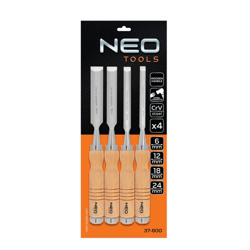 NEO kaltai 6–24 mm, rinkinys 4 vnt., Medinė rankena image 2