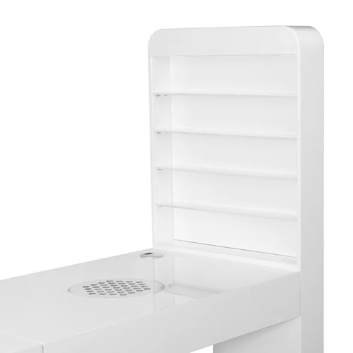 Activeshop MOD 310-D baltas manikiūro stalas su dešine lentyna image 2