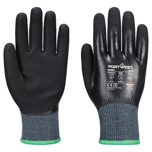 PORTWEST AP53 pirštinės nuo įpjovimo XXL, Juoda image 3