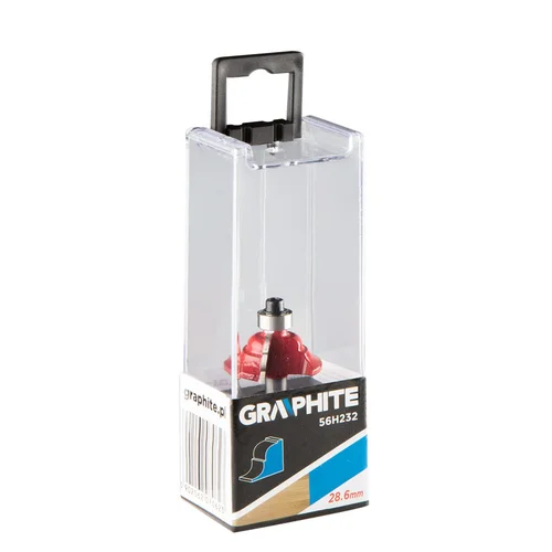 GRAPHITE Frezavimo antgalis HM, 28,6 x 11,7 mm, kotas 6 mm image 2