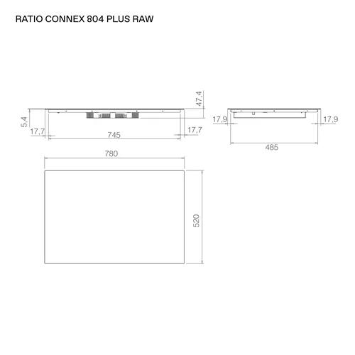ELICA Ratio Connex 804 Plus Raw, PRF0210636, 80 cm indukcinė kaitlentė image 3