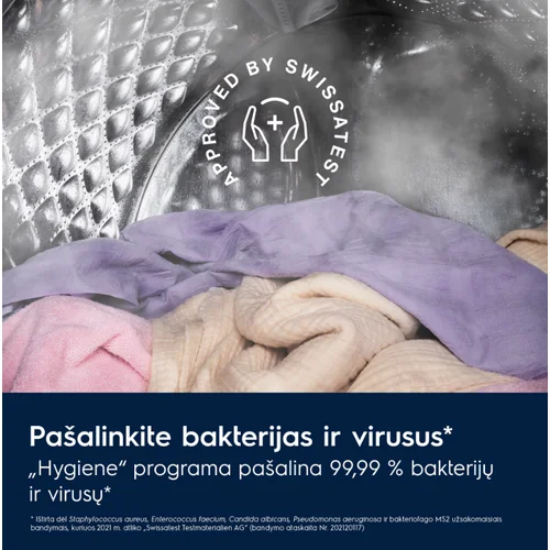 Electrolux EW6F8492E, 9 kg skalbimo mašina image 3