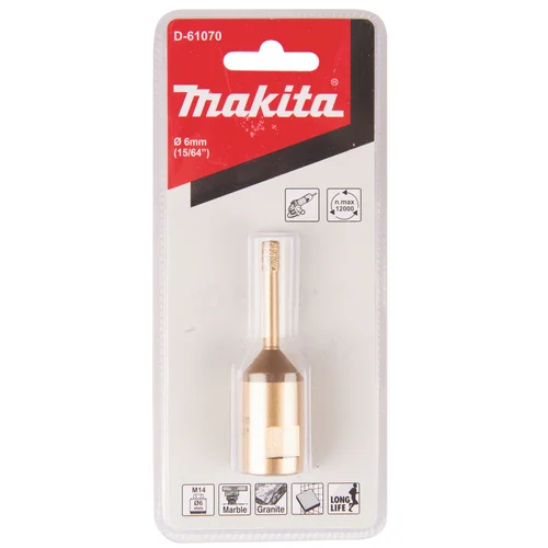 Makita D-61070 Deimantinis grąžtas 6MM (M14) image 2