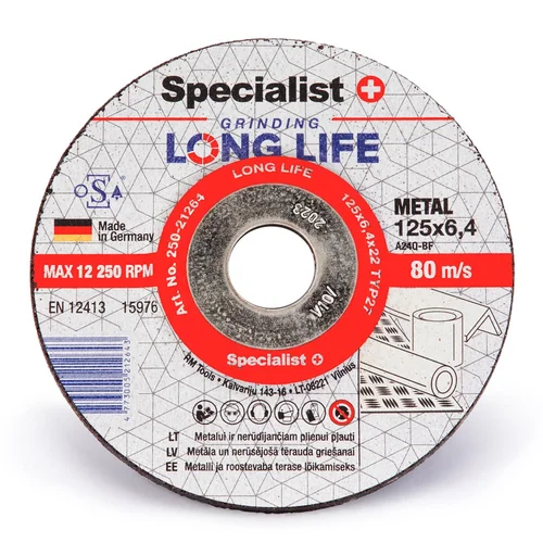 Specialist+ Long Life šlifavimo diskas 125x6,4x22 mm image 1