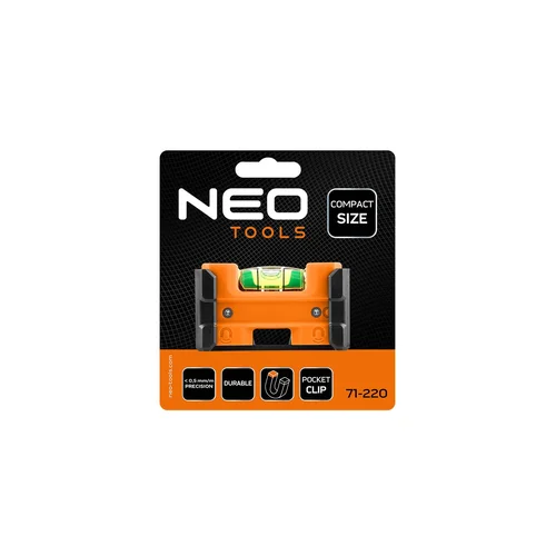 NEO TOOLS Kišeninis gulsčiukas 71-220 su V formos profiliu image 2