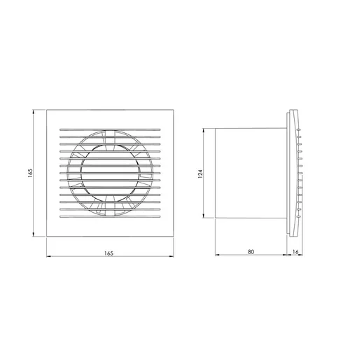 EUROPLAST EE125TA Ištraukos ventiliatorius su laikmačiu image 3