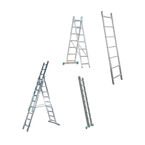 EUROSTYL Kopėčios aliuminės 3 dalių, 3x8 pakopų, 230–513 cm image 1