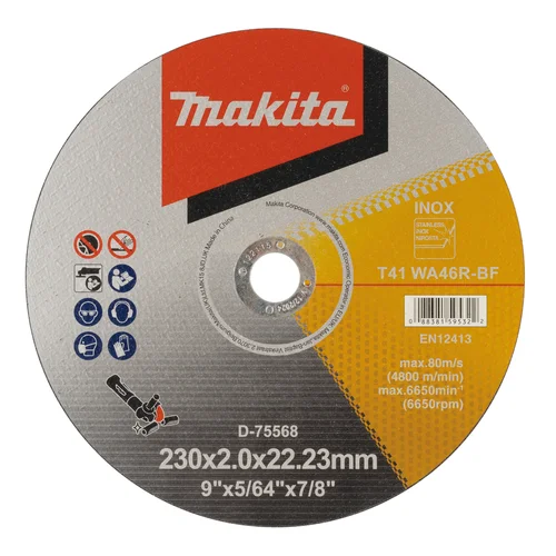 Makita D-75568 Pjovimo diskas 230x2 mm INOX WA46R image 1