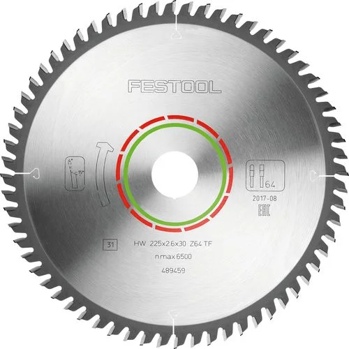 Festool Pjovimo diskas Laminatui/HPL HW 225x2,6x30 TF64 (489459) image 2