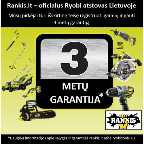 Ryobi RY36CSX35A-150, 36V, 35 cm grandininis pjūklas (1x5,0 Ah) image 2