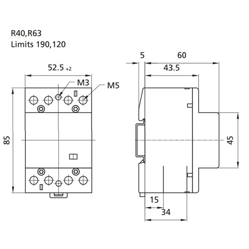 ETI AC-1 kontaktorius, R 40-40, 40 A, 6 kW image 2