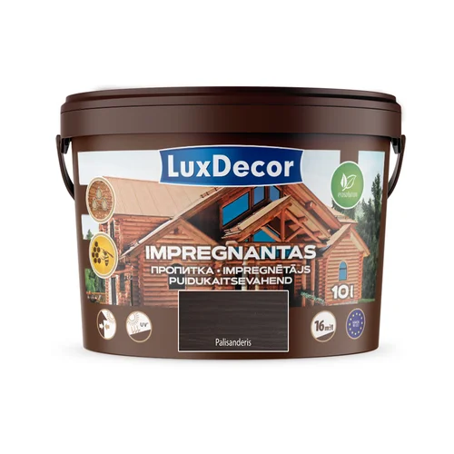 LuxDecor Dekoratyvinis impregnantas medienai, 10 L, palisanderis image 1