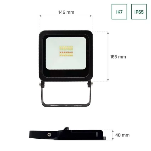 Spectrum Noctis Išmanus LED prožektorius RGB 24W IP65 image 3